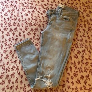 Light Wash Distressed Skinny Jeans